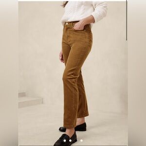 NWT BANANA REPUBLIC HIGH-RISE SLIM CORDUROY PANT Size 31/12 Petite!